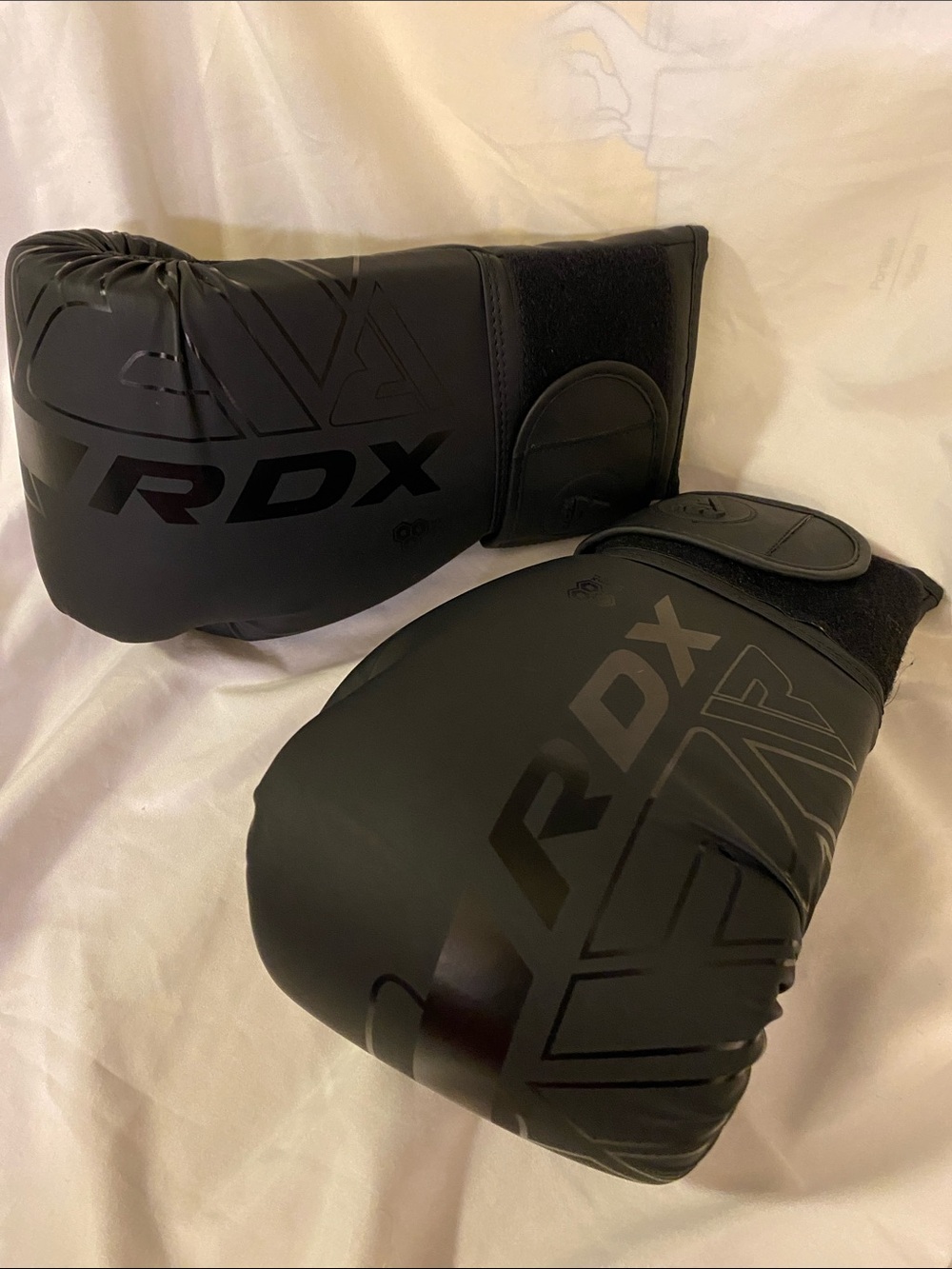 Black Training Boxing Gloves with Secure Wrist Strap